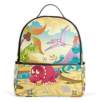 Patchwork school backpack lightweight canvas bag boy girl child