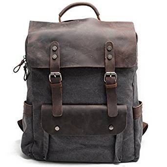 Canvas backpack computer backpack schoolbag College Affiliated to menu