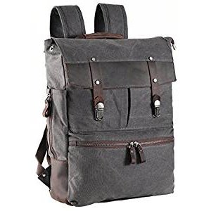 Canvas computer bag, backpack male waxing wine tourism school