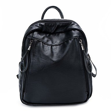 Women bag backpack zipper black