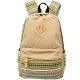 Khaki canvas bag backpack girl, neutral style zipper fashion canvas backpack computer bag College school