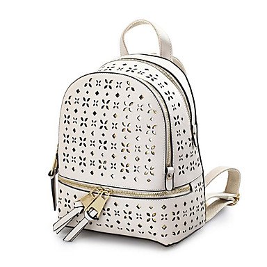 Women bag backpack hollow white, black