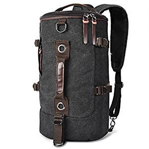 Retro bags cylinder 26L, men hiking rucksack travel duffle bag weekend