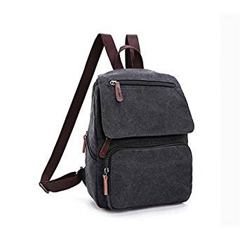 Neutral canvas backpack cute school backpack shoulder bag small backpack leisure Photography