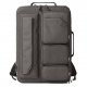 School of classic casual canvas briefcase computer backpack, black / gray