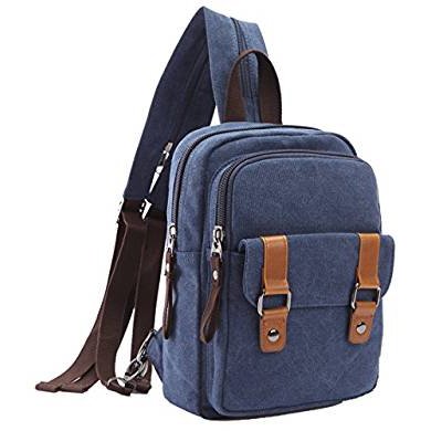 Small cute retro casual canvas shoulder bag backpack Daypack