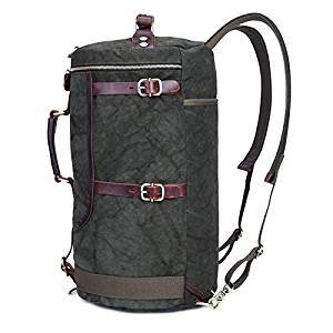 Retro male and female backpack Daypack waterproof zipper canvas bucket bag student outdoor shopping