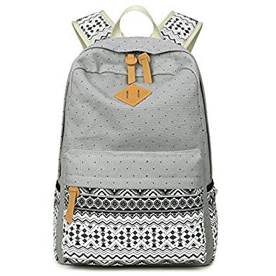 Lovely light canvas bag student package teen girl