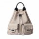 Handbag rucksack pure black, beige